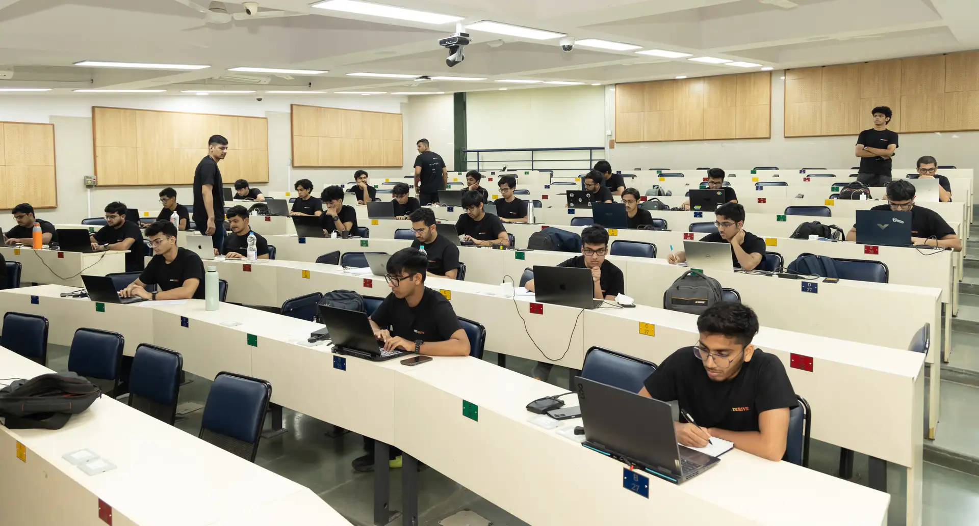 Derive finalists working across the contest hall at IIT Bombay